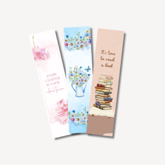 Semne de carte cu flori, cărți ilustrate și mesaje motivaționale – design pastelat și inspirațional pentru iubitorii de lectură