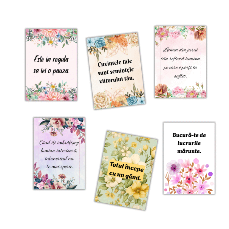 Carduri motivaționale cu flori – Mesaje pentru suflet