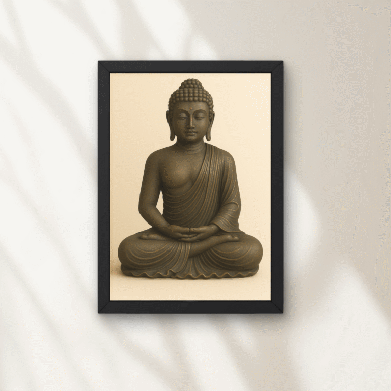 Tablou Buddha bronz in meditatie – Calm Zen