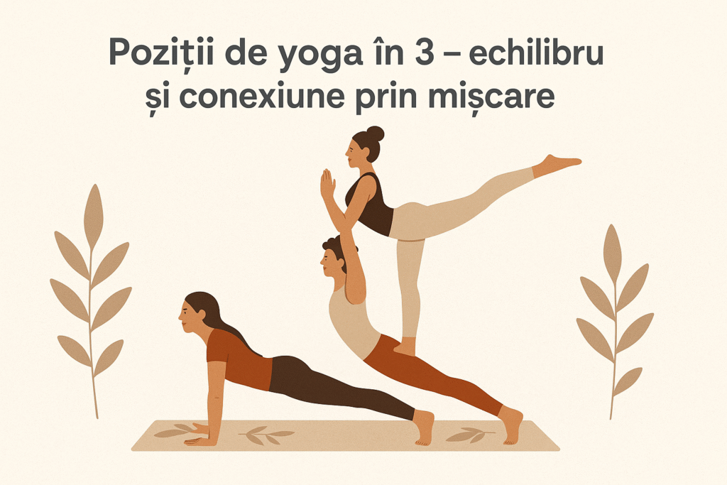 Poziții de yoga în 3 – echilibru și conexiune prin mișcare