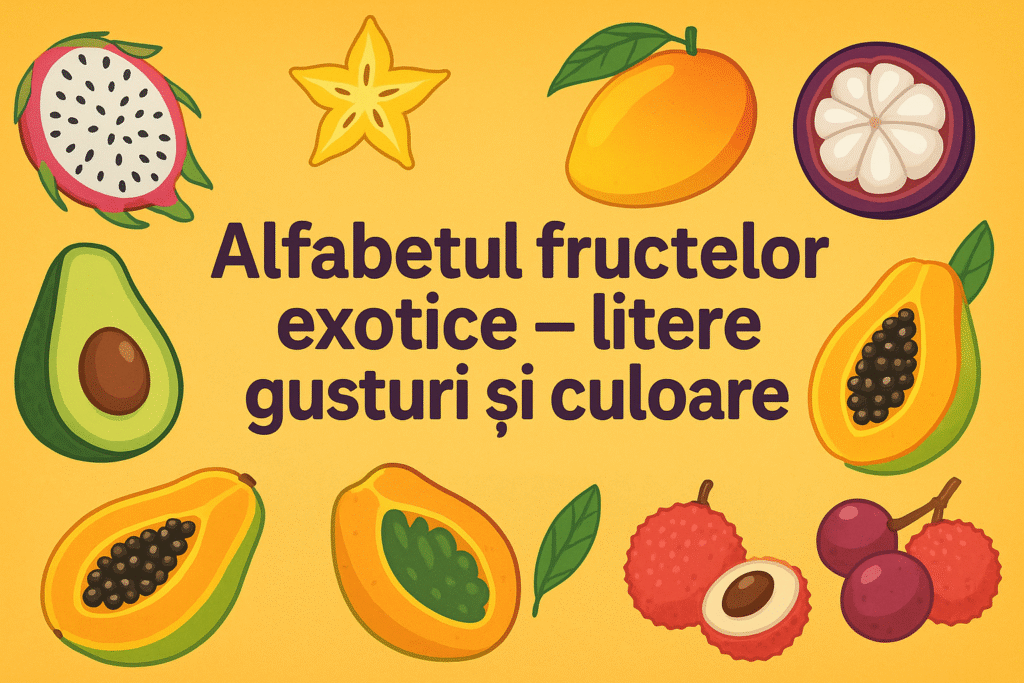 Alfabetul fructelor exotice – litere, gusturi și culoare
