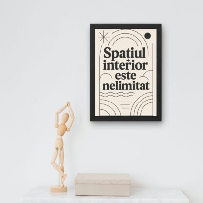 artă vizuală motivațională cu afirmație despre infinitul interior