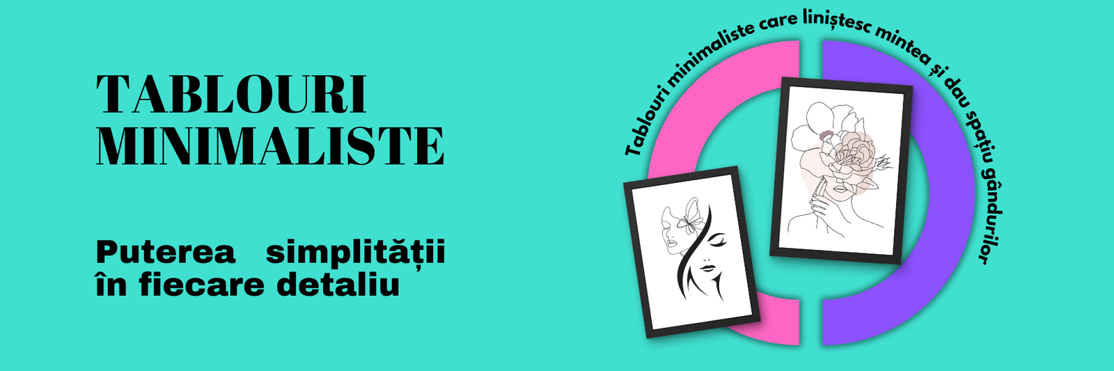 Tablouri minimaliste arta vizuala simpla