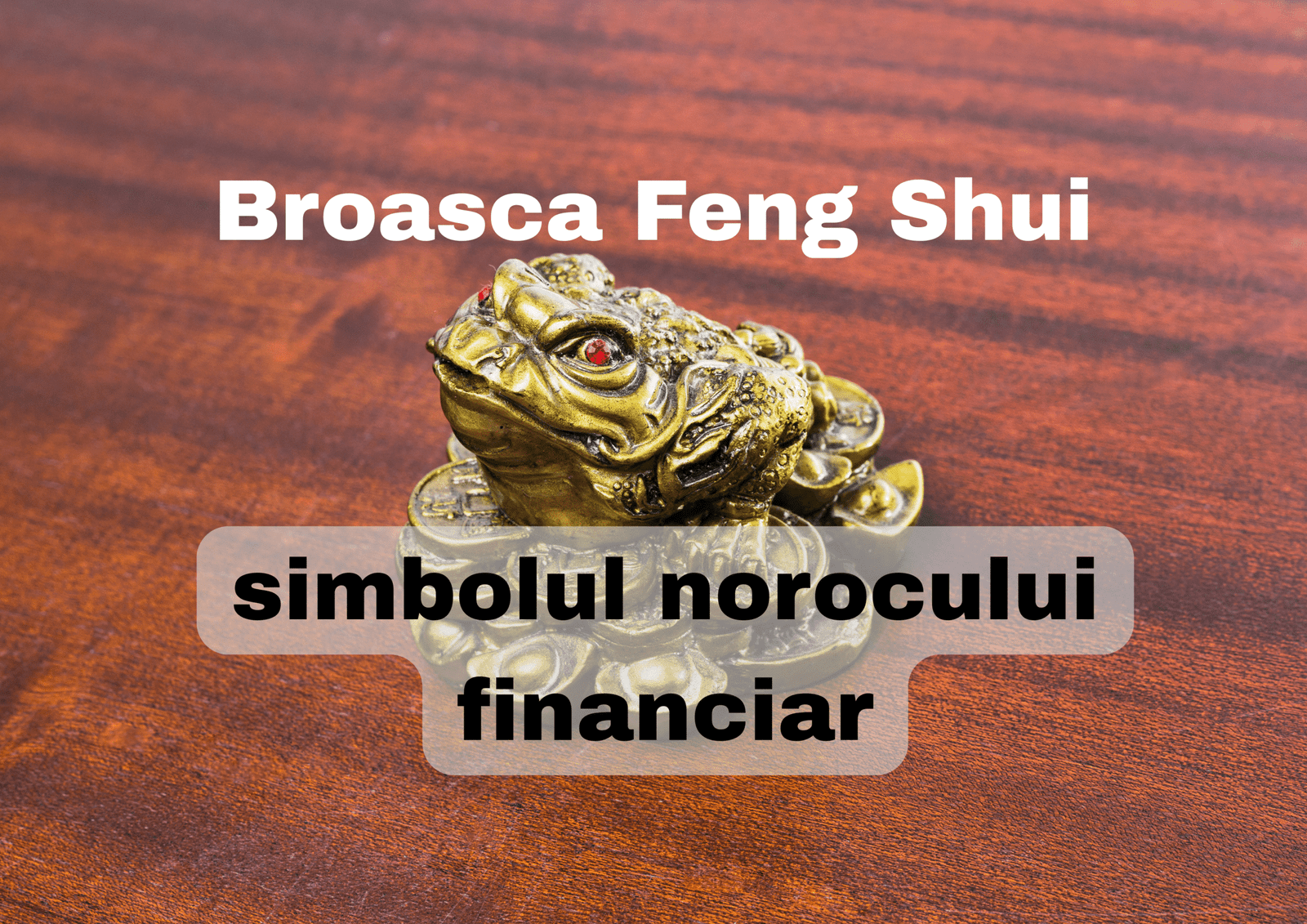 Broasca Feng Shui pe monede aurii, simbol al norocului financiar