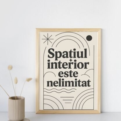 tablou motivațional spațiul interior este nelimitat pentru dezvoltare personală