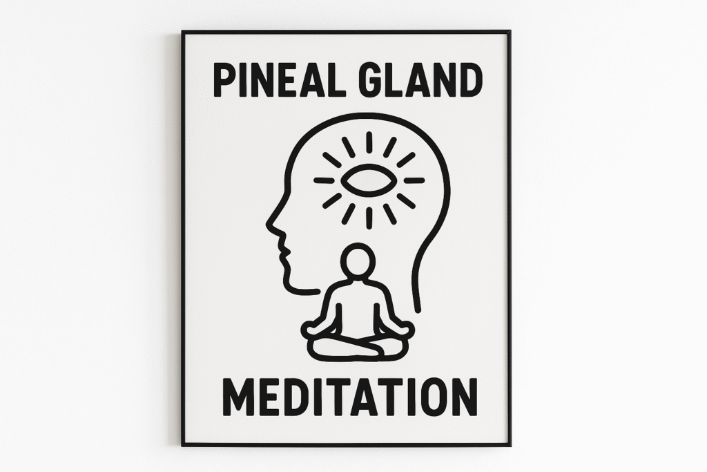 Tablou artistic cu glanda pineală – simbol al trezirii spirituale