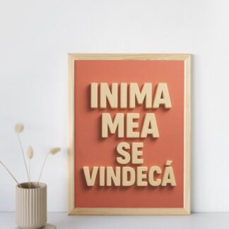 Tablou afirmativ „Inima mea se vindecă” pentru decor emoțional pozitiv