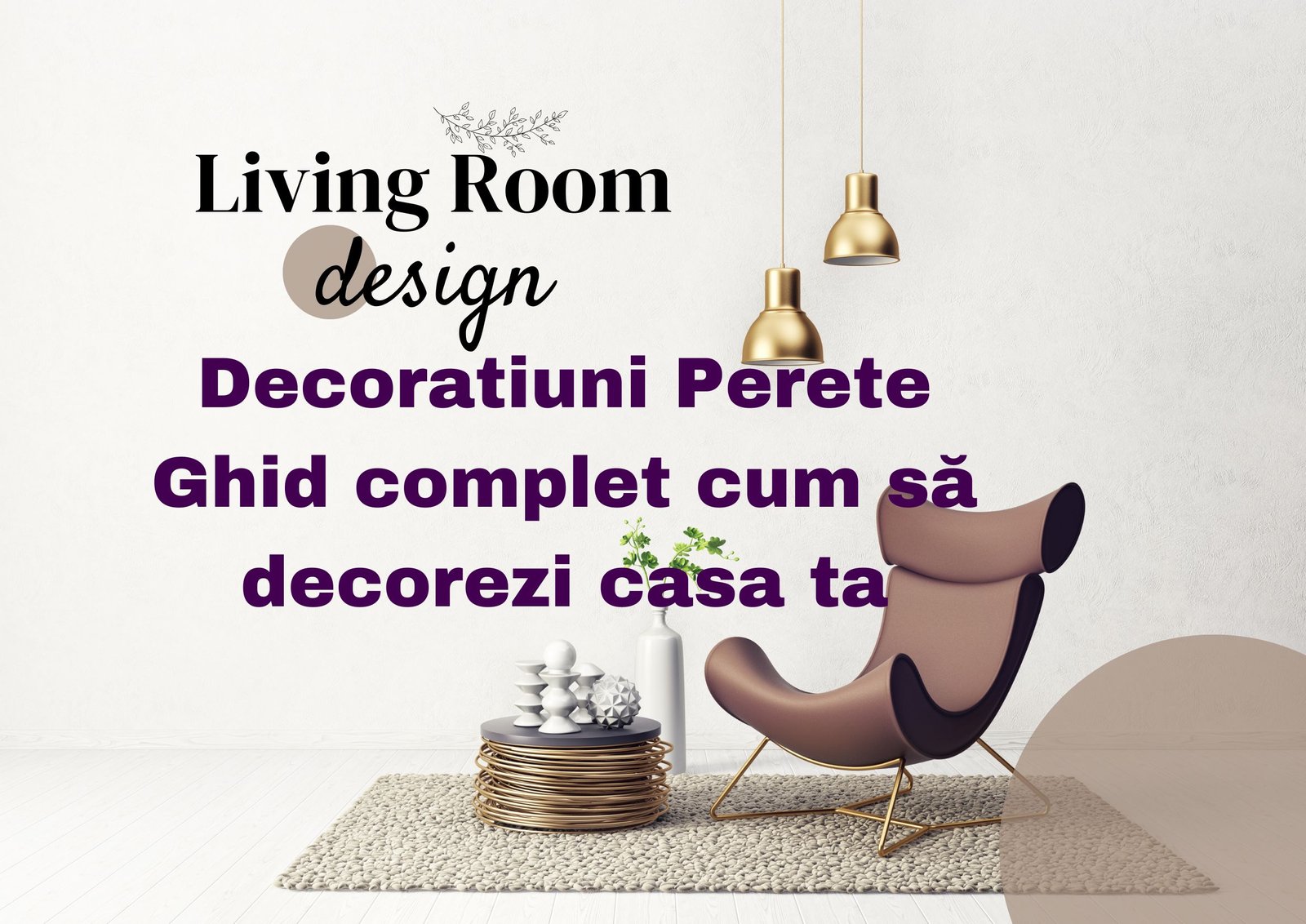 Decoratiuni perete exemplu intr-un living