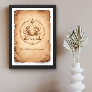 tablou rac simbolic cu rama neagra decor astrologic