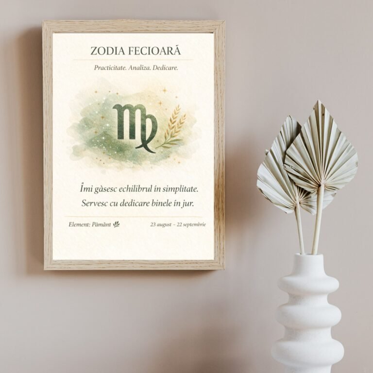 Tablou Zodia Fecioară – Practicitate, Analiză și Dedicare