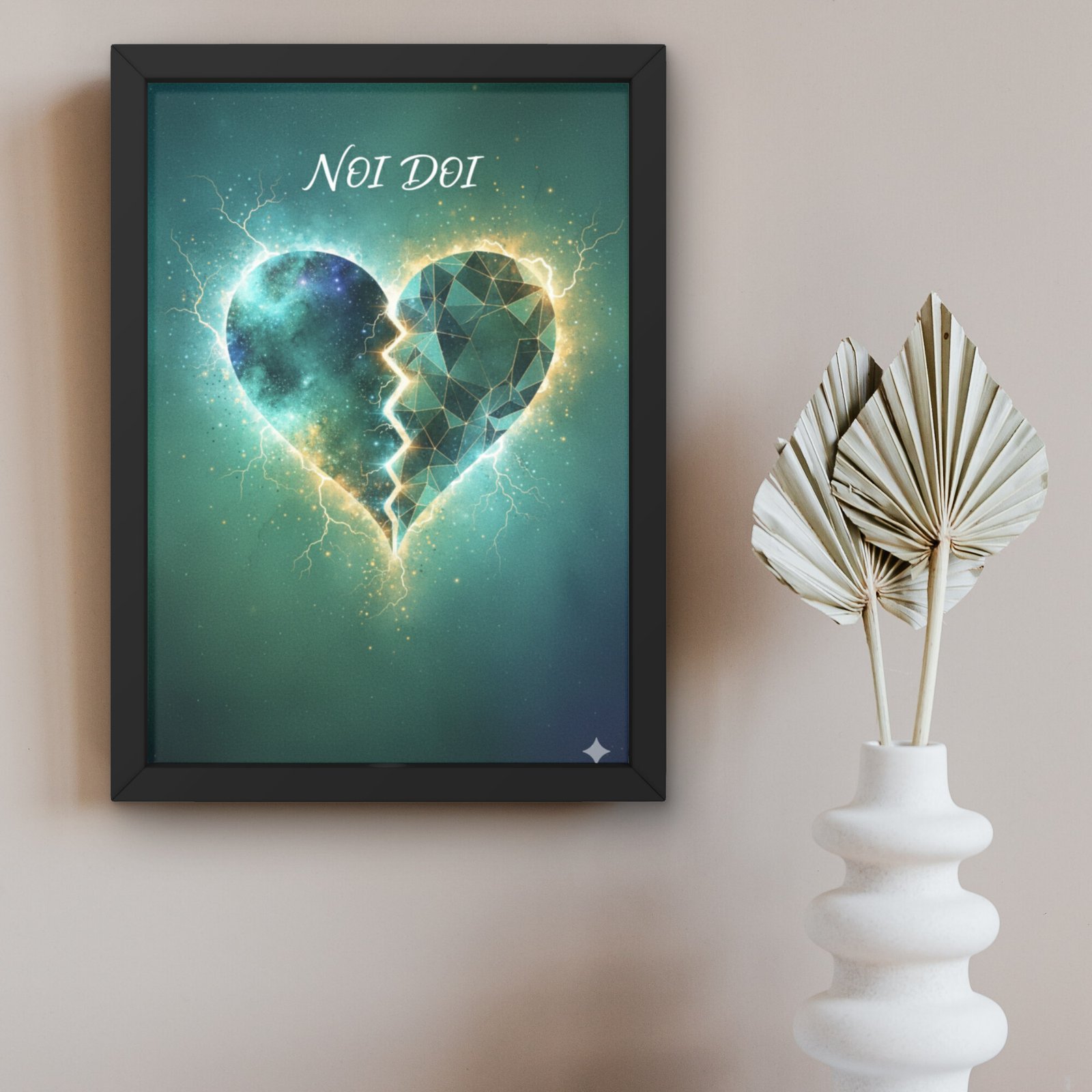 cadou cuplu cu semnificatie profunda tablou decorativ cu mesaj Noi doi