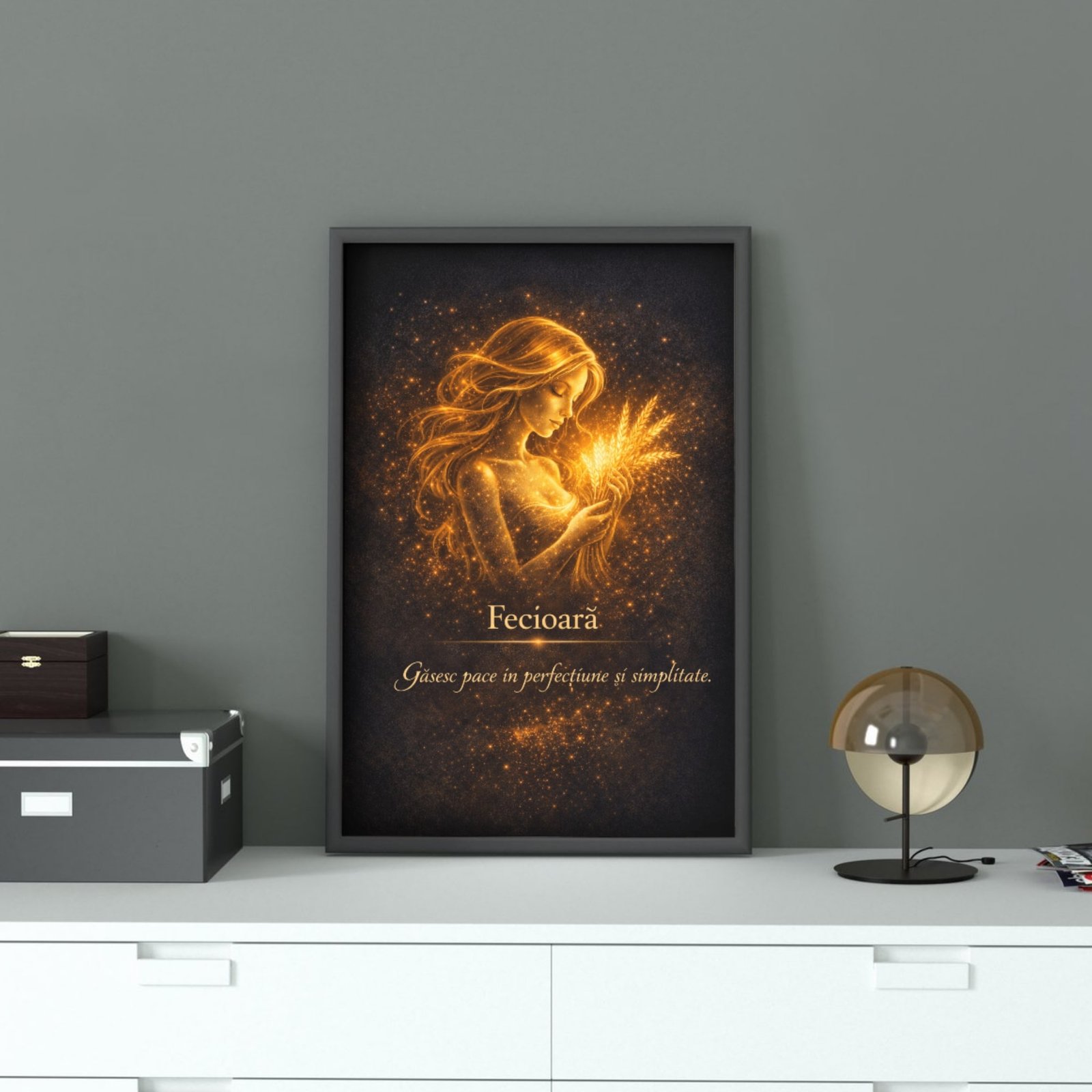 cadou simbolic fecioara tablou cu mesaj pace si simplitate