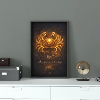 Cadou simbolic Rac – tablou zodiacal cu simbolul Racului și mesaj emoțional