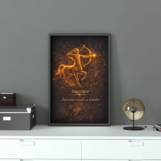 cadou simbolic sagetator tablou cu simbol zodiacal si mesaj motivational