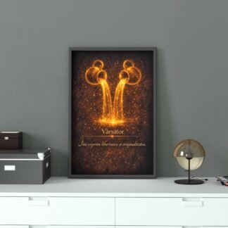 cadou simbolic varsator tablou zodiac cu mesaj de libertate pentru birou