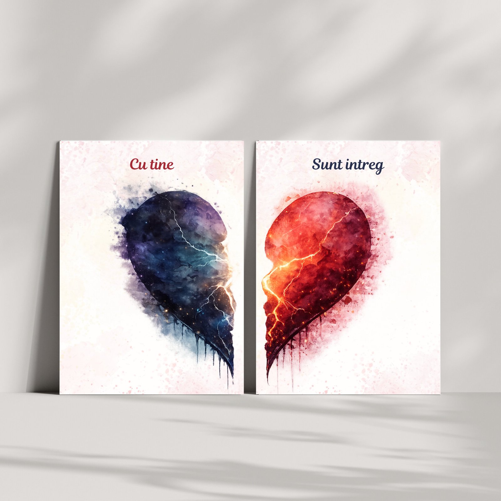 cadou valentines day pentru cuplu set tablouri cu mesaj