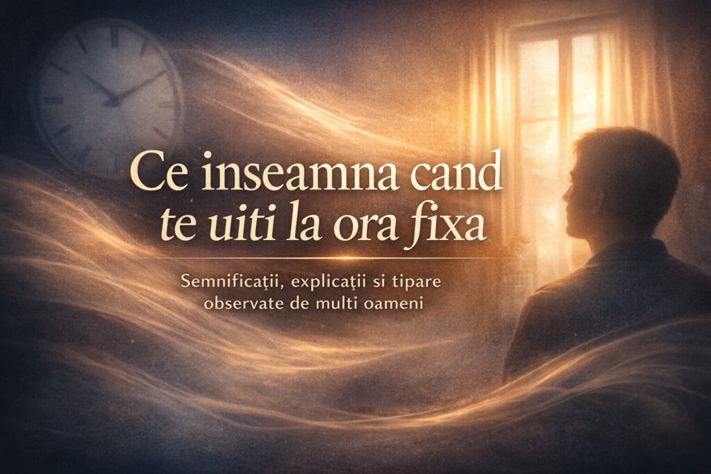 Ce inseamna cand te uiti la ora fixa