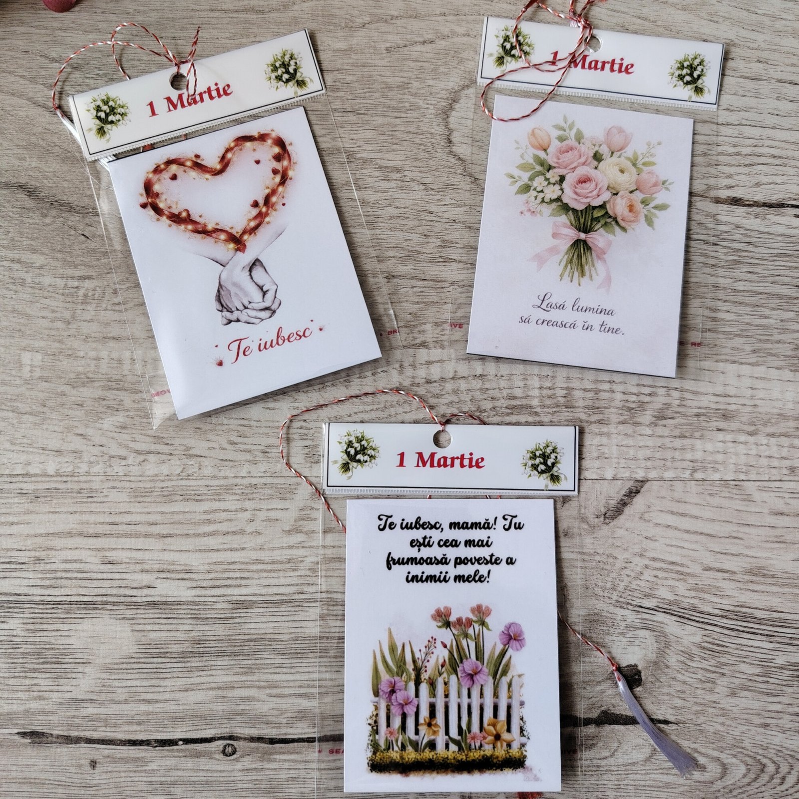 Martisoare cu mesaj emotional de iubire si lumina pentru 1 martie
