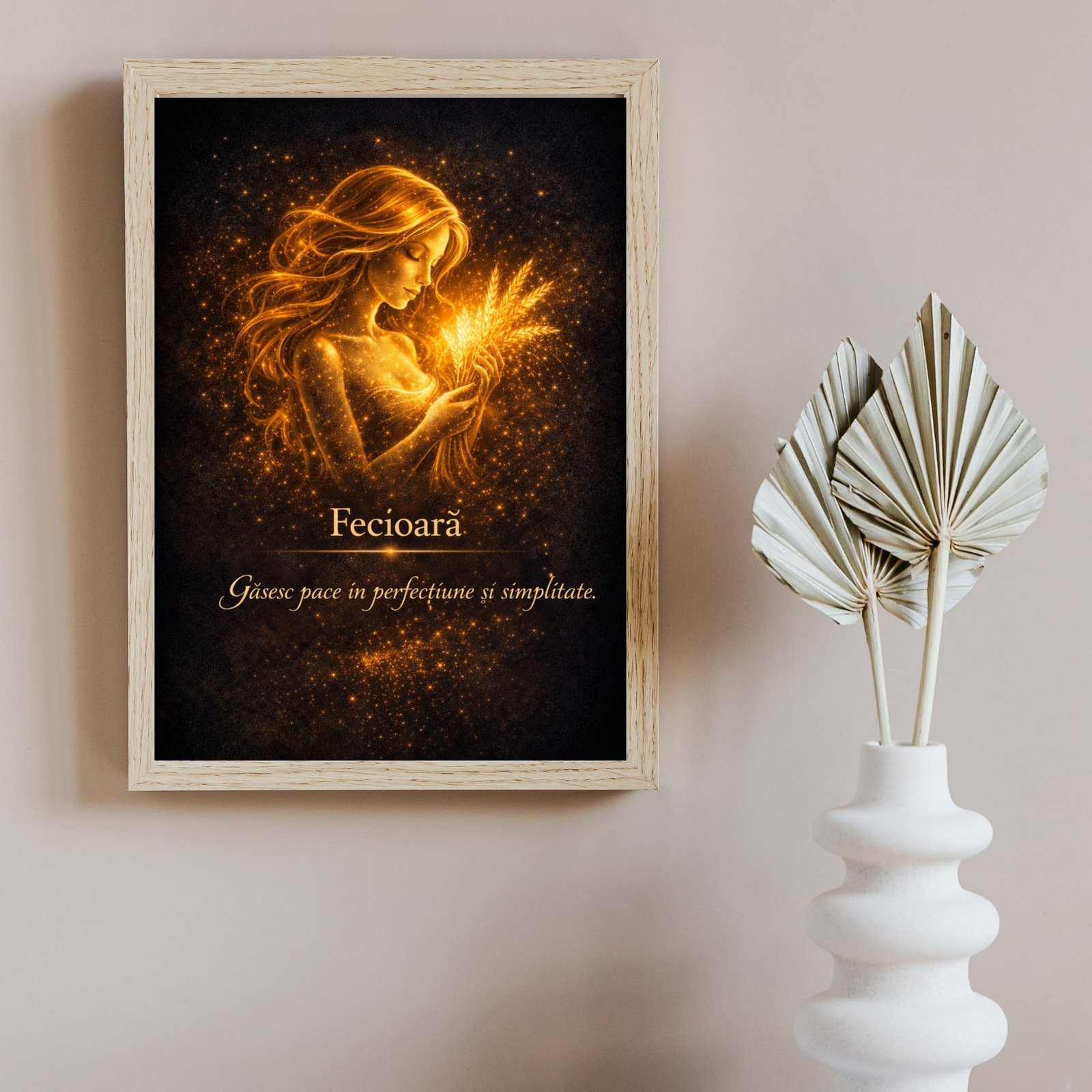 tablou zodia fecioara cadou simbolic cu mesaj motivational