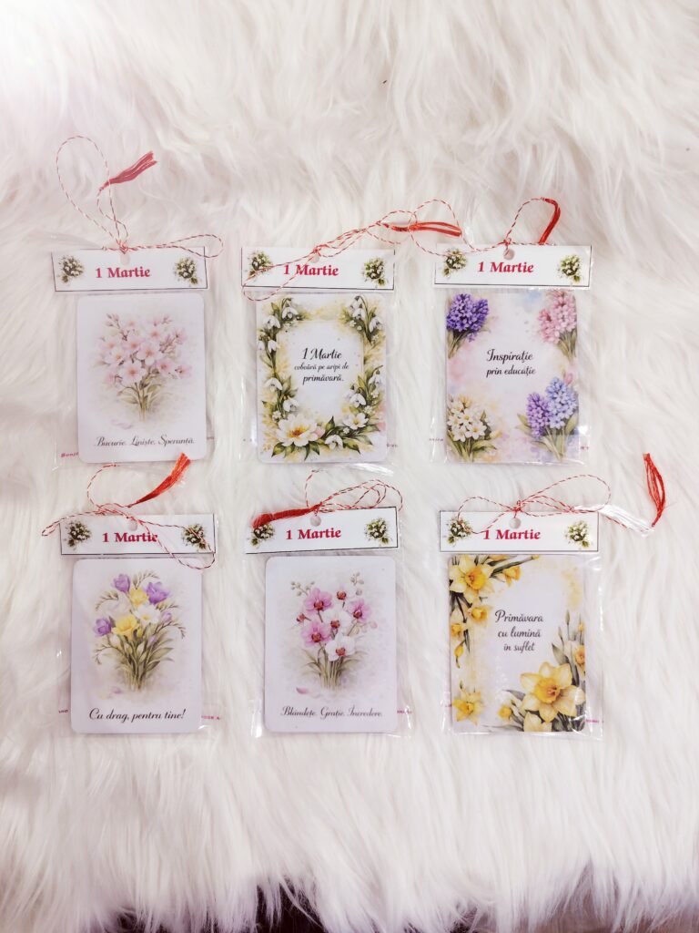 Martisoare hand made cu magnet – Model floral elegant