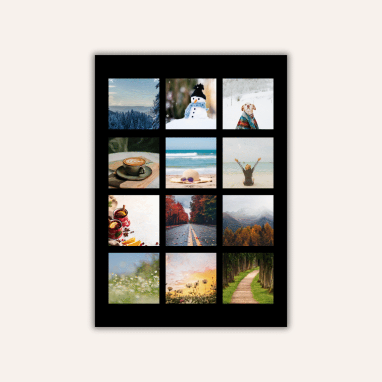 Tablou colaj personalizat 12 poze – Amintiri intr-un singur tablou