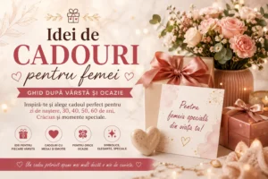 Idei de cadouri pentru femei cu flori, cutii cadou si mesaj pentru femeia speciala din viata ta